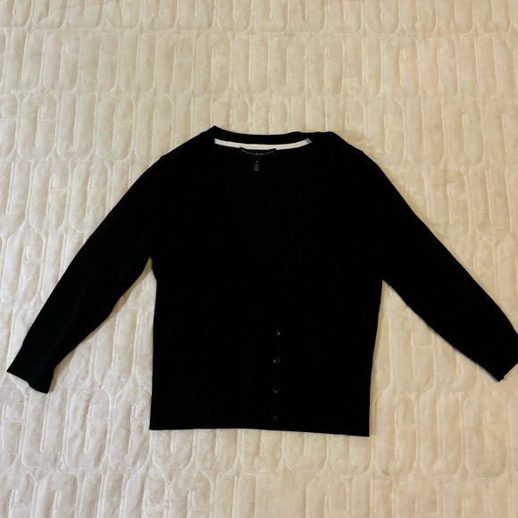 White House Black Market Cardigan Sweater Black Womens Size Medium - Picture 4 of 5